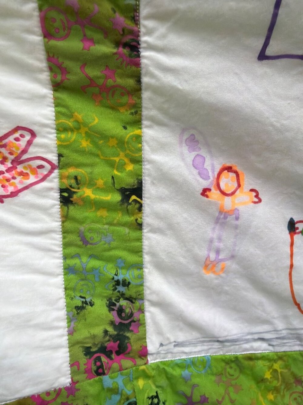 2002 Gregory Heights Elementary Burien WA 1st Grade Memory Throw Quilt 59 x 58 - Picture 12 of 13